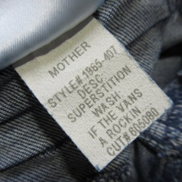 NWT Mother Lovin Superstition in If The Vans A Rockin' Stretch Flare Jeans 32 - Picture 6 of 13